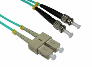 GC907 - 1 Meter ST-SC 50/125 OM3 LWL Patchkabel AQUA - Bild 1 von 2