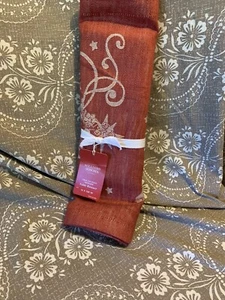 NWT Williams-Sonoma TWAS THE NIGHT BEFORE CHRISTMAS JACQUARD TABLE RUNNER 16X108 - Picture 1 of 3