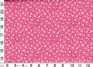 Small White Roses on Dark Pink Flowers Quilting Sewing Fabric by Yard #558 - Picture 1 of 1