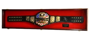 Estuche de exhibición de cinturón de lucha de madera de cerezo WWE MMA campeonato de boxeo gabinete estante - Imagen 1 de 12