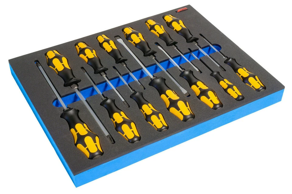 APTEX Schaumeinlage Wera Schraubendreher Big Pack 900 Kraftform 13 tlg. - Bild 1 von 1