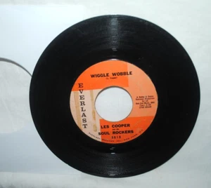 Les Cooper & The Soul Rockers WIGGLE WOBBLE, 45 rpm record, G/VG, Everlast 5019 - Picture 1 of 2