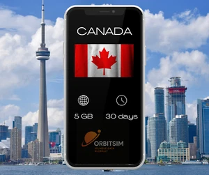 Kanada - 5GB na 30 dni - Mobile Data eSIM - Szybka dostawa - Zdjęcie 1 z 1