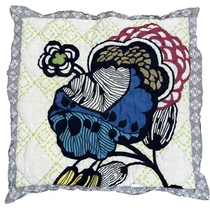 Anthropologie Euro Sham Laelia Urban Outfitters Quilted Abstract Floral Colorful - Picture 1 of 12