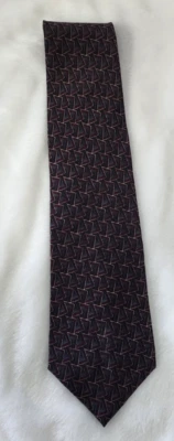 Gravata masculina cáqui vintage 100% seda COREIA 58" x 4" abstrata - Imagem 1 de 4