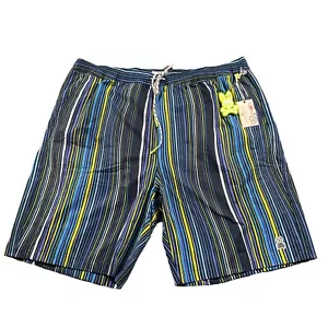 NWT $140 Psycho Bunny Adkins Navy Striped Swim Shorts Mens Big & Tall Size 2XLT - Picture 1 of 8