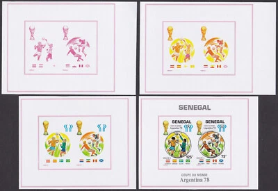 Senegal Sc485 1978 Argentina World Cup, Soccer, FIFA, Color Trial Proof, Essay - Image 1 of 2