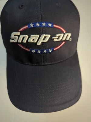 Gorra gorra de camioneros Snap-on con logotipo bordado azul denim - estrellas y rayas SnapBack Foto 1 de 4