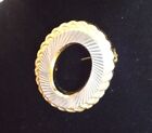 Vintage Silver And Gold Oval Pin, West Germany