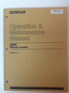 Manuale uso e manutenzione Caterpillar 988B forma pala gommata SEBU6281-02 - Foto 1 di 1