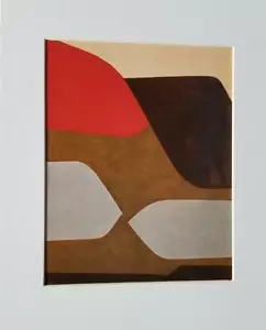 Victor Vasarely "Houat" Matted Offset Color Lithograph 1979-81 - Picture 1 of 2