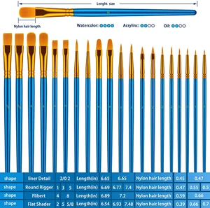 Paint Brushes Set, 30 Pcs Paint Brushes for Acrylic Painting, Oil Watercolor ... - Picture 1 of 6