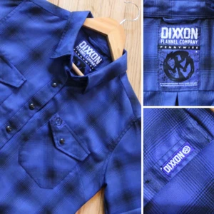 Camisa DIXXON Pennywise Para Mujer M Azul Franela a Cuadros Perla A Presión Edición Limitada - Imagen 1 de 6