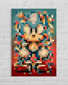 Original Sonic Acrylic Painting “True Blue” - By Artist Mart Hemingway - Picture 1 of 1