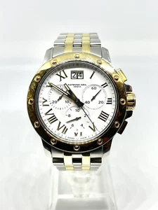 Raymond Weil 4899 Tango Chrono 40mm Two Tone White Dial Mens Watch - Picture 1 of 15