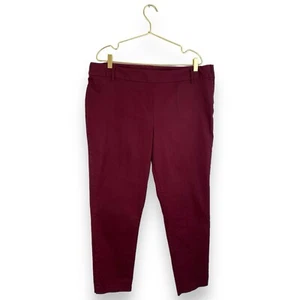 Attention Pull On Elastic Waist Pants Size 18 Medium Rise Burgundy Merlot 569 - Picture 1 of 4