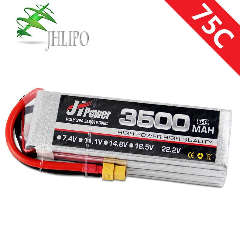 JHPOWER 3500mAh 14.8V 75C 4S Battery for RC Model Airplane/Car/Boat - Image 1 of 4