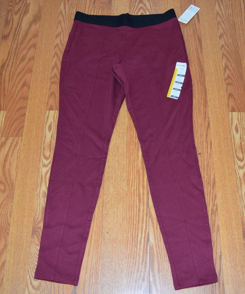NWT Womens JUNE & DAISY Amsterdam Stretch Elastic Waist Smooth Treggings Pants M - Image 1 of 1