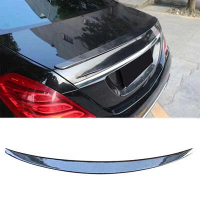 For Benz W222 S63 S65 AMG 2014-2020 Carbon Fiber Rear Trunk Spoiler Wing Lip - Image 1 of 4