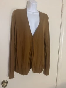 Damen Old Navy braune Langarm leichte geknöpfte Strickjacke Größe XXL - Bild 1 von 5