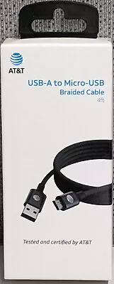 Cable micro USB trenzado de 4 pies AT&T Foto 1 de 2