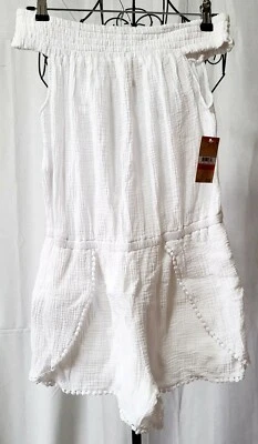 Romper feminino Rachel Roy fora do ombro branco XS T35-715 - Imagem 1 de 4