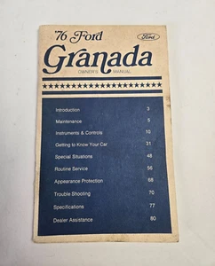 1976 Ford Granada Owner's Manual - Picture 1 of 5