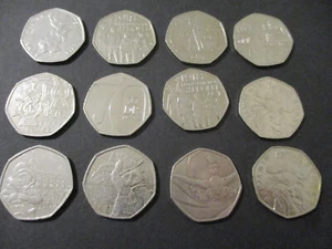 50p Rare Circulated Coins UK Olympic Triathlon,Beatrix Potter, Etc Fifty Pence - Picture 1 of 42