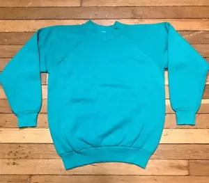 Vintage 90’s Fruit Of The Loom Blank Crewneck Sweatshirt USA Made Unisex Small - Bild 1 von 8