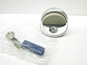 NEW! SOLID BRASS SATIN CHROMIUM PLATED, LOW RISE DOOR STOP IVES #436B26D - Picture 1 of 5