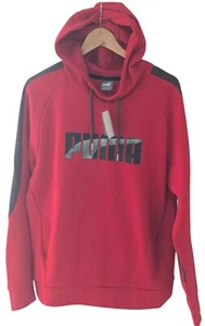 Sudadera con Capucha Puma Talla Grande - Calce Ajustado - Sudadera con Capucha Logo Rojo - Nueva Con Etiquetas - Imagen 1 de 8