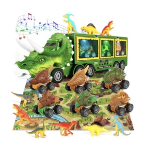 20 Pack Dinosaur Toys for Kids Dinosaur Truck, Flashing Lights 6 Pull Back Cars - Picture 1 of 5
