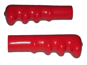 2 MANIGLIE CARRIOLA ROSSE RESISTENTI 22mm MORBIDE DITO LUNGHEZZA 11cm - Foto 1 di 2