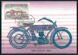 UNGHERIA MK MOTO MOTO NSU 1910 CARTA MASSIMA CARD MC CM ew13 - Foto 1 di 2