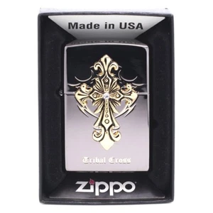 Zippo Tribal Cross Lighters Genuine Original Packing 6 Flints set GIFT - Picture 1 of 12