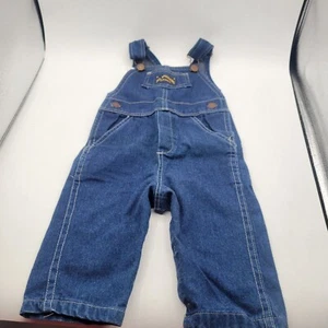 Health-tex Denim Bib Overalls Baby Toddler 18m Vintage 1970s All American - Picture 1 of 8