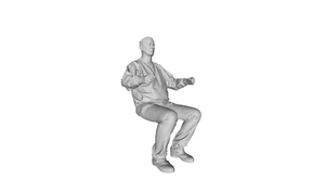 Printle W Homme 1194-Man Worker Driving Sitting Figure for Dioramas Train Sets - Picture 1 of 11