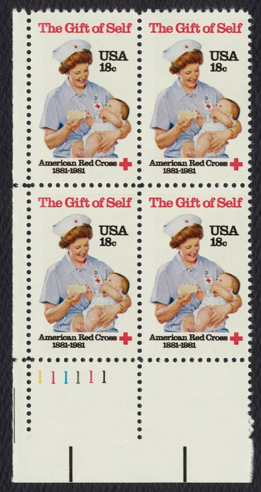 #1910 18c American Red Cross, Plate Block [111111 LL] **ANY 5=FREE SHIPPING** - Image 1 of 1
