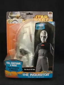 Disfraz y máscara completos de Star Wars El Inquisidor nuevo 2 piezas talla 8-10 Disney Dress Up - Imagen 1 de 10