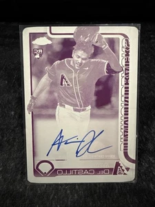 2025 Topps Chrome - 1/1 Printing Plate Rookie Autographs Adrian Del Castillo RC - Picture 1 of 2