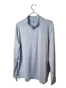 Graham Luxe Men’s 1/4 Zip Pullover Performance Sweater Shirt XL Heathered Blue - Picture 1 of 10