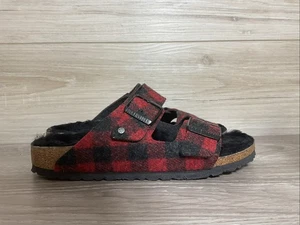 Birkenstock Arizona Shearling Lined Wool Buffalo Plaid Women's EU 39 8 - Picture 1 of 11
