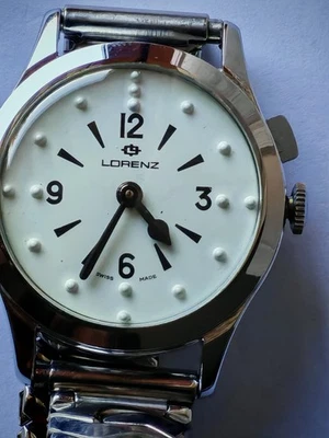 VINTAGE LORENZ BRAILLE MECHANICAL MANUAL WIND LIKE NEW WORKING PERFECTLY - Immagine 1 di 4