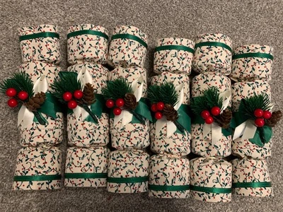 Reusable, Handmade Fabric Christmas Crackers  Set of 6 - Image 1 of 4