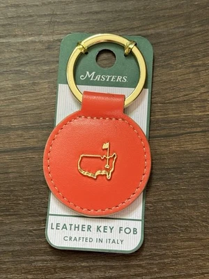 Llavero Masters Augusta National Italiano Cuero Coral Hecho en Italia Foto 1 de 4