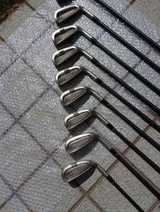PRGR DATA 711 Iron Set 4-9+Pw+Aw+Sw DATA080 M-40 (Stiff-Regular) 9pcs RH From JP - Picture 1 of 14