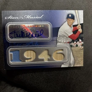 2008 Stan Musial Tops Sterling 2/10 Autograph Swatches 1946 NL MVP - Picture 1 of 6