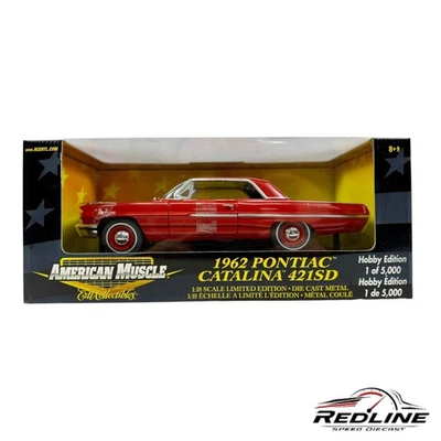 Pontiac Catalina 421SD Ertl AmericanMuscle 1962 edición hobby 1 de 5000 rojo LN Foto 1 de 4