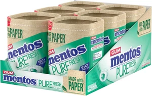 Mentos Pure Fresh Spearmint Sugar Free Gum w/ Xylitol Vegetarian 6x50 Pcs - Picture 1 of 12