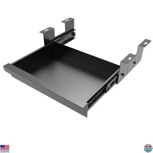 Beiyier Black Under-Desk Sliding Drawer - Pull-Out Organizer Black - New - Picture 1 of 11